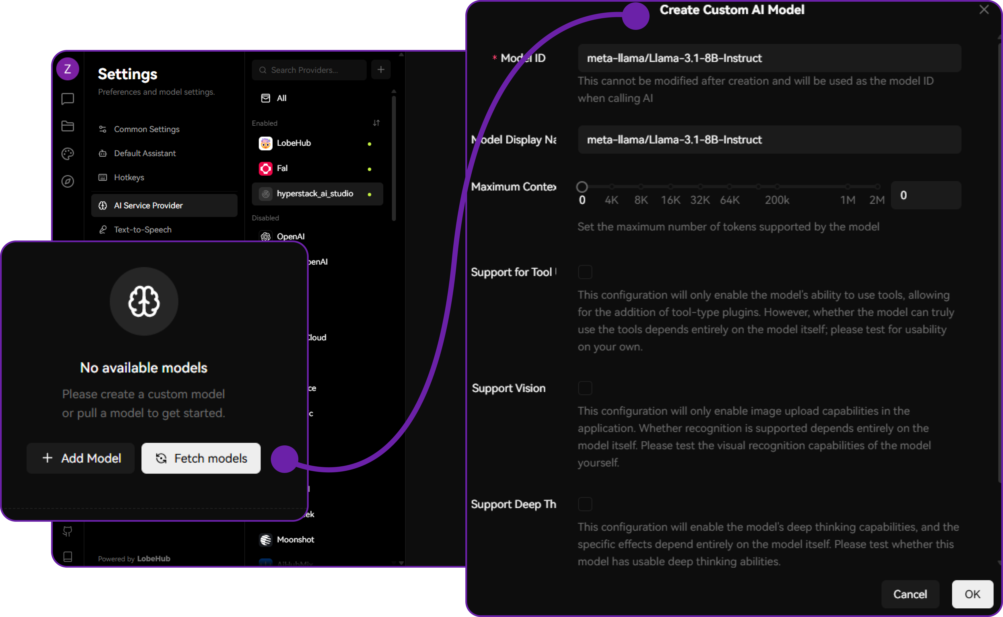 6. Test connection and verify responses