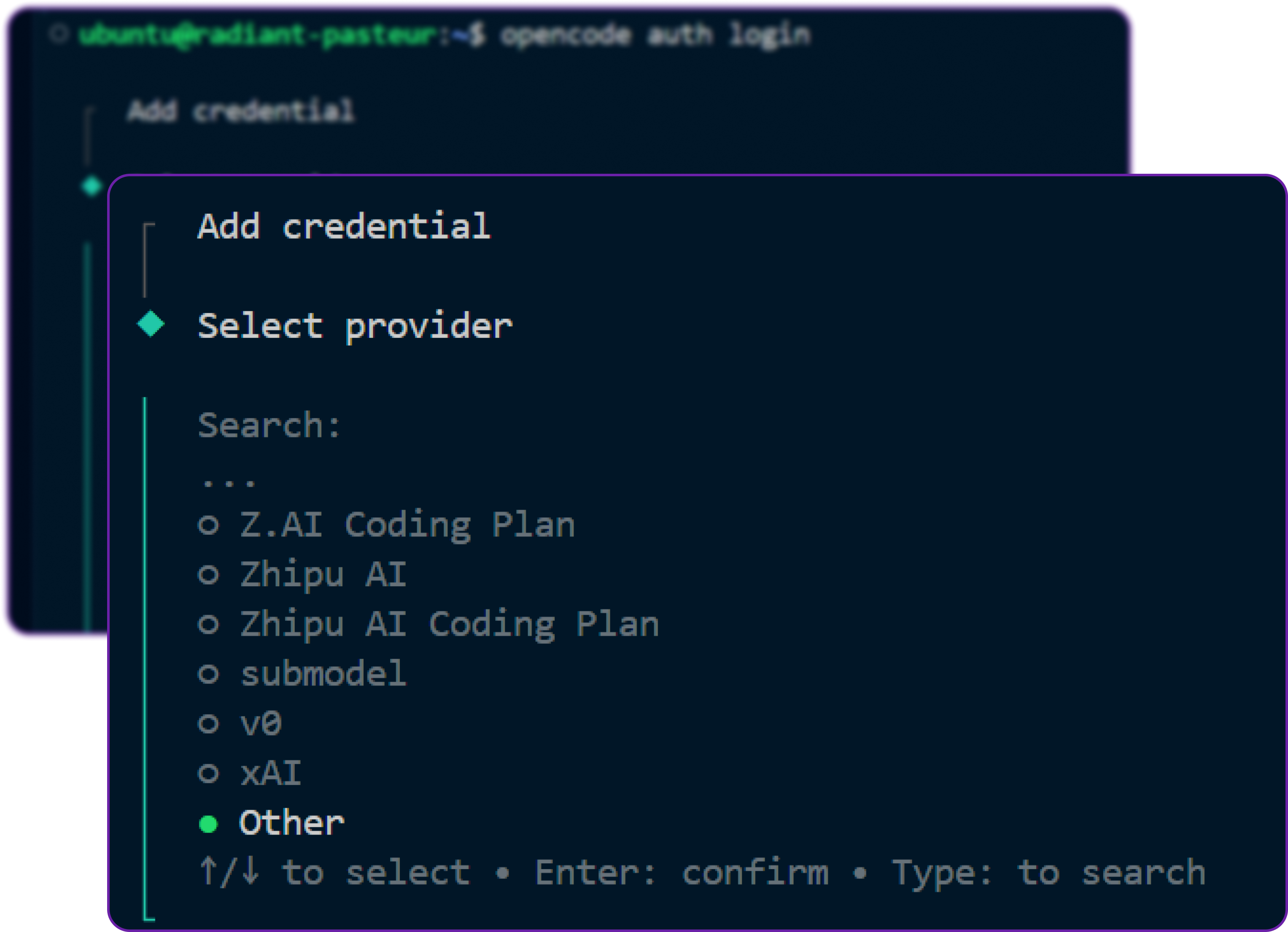 Step 4: Configure OpenCode Authentication