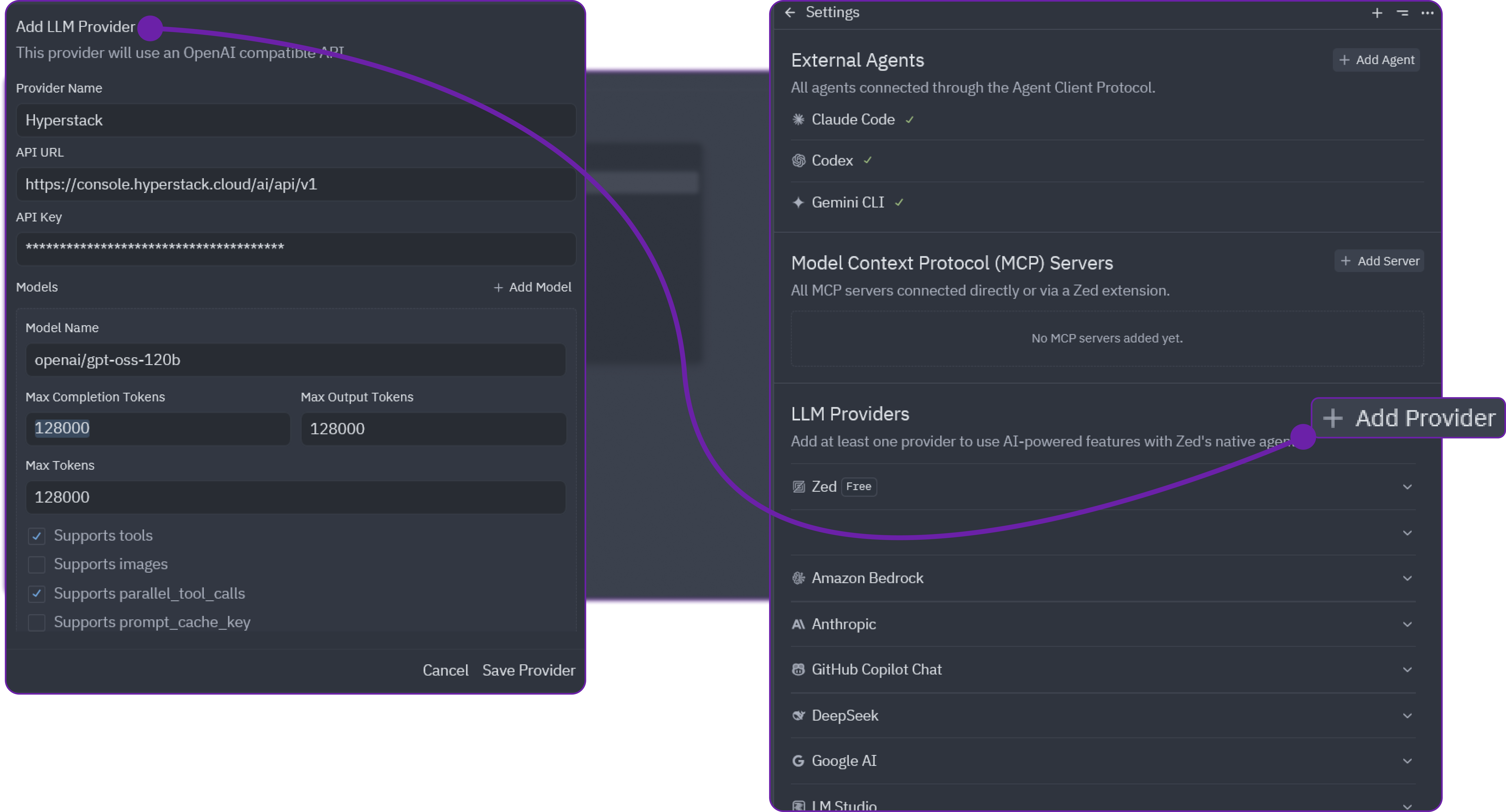 Step 6: Add Hyperstack AI Studio as a Custom AI Agent