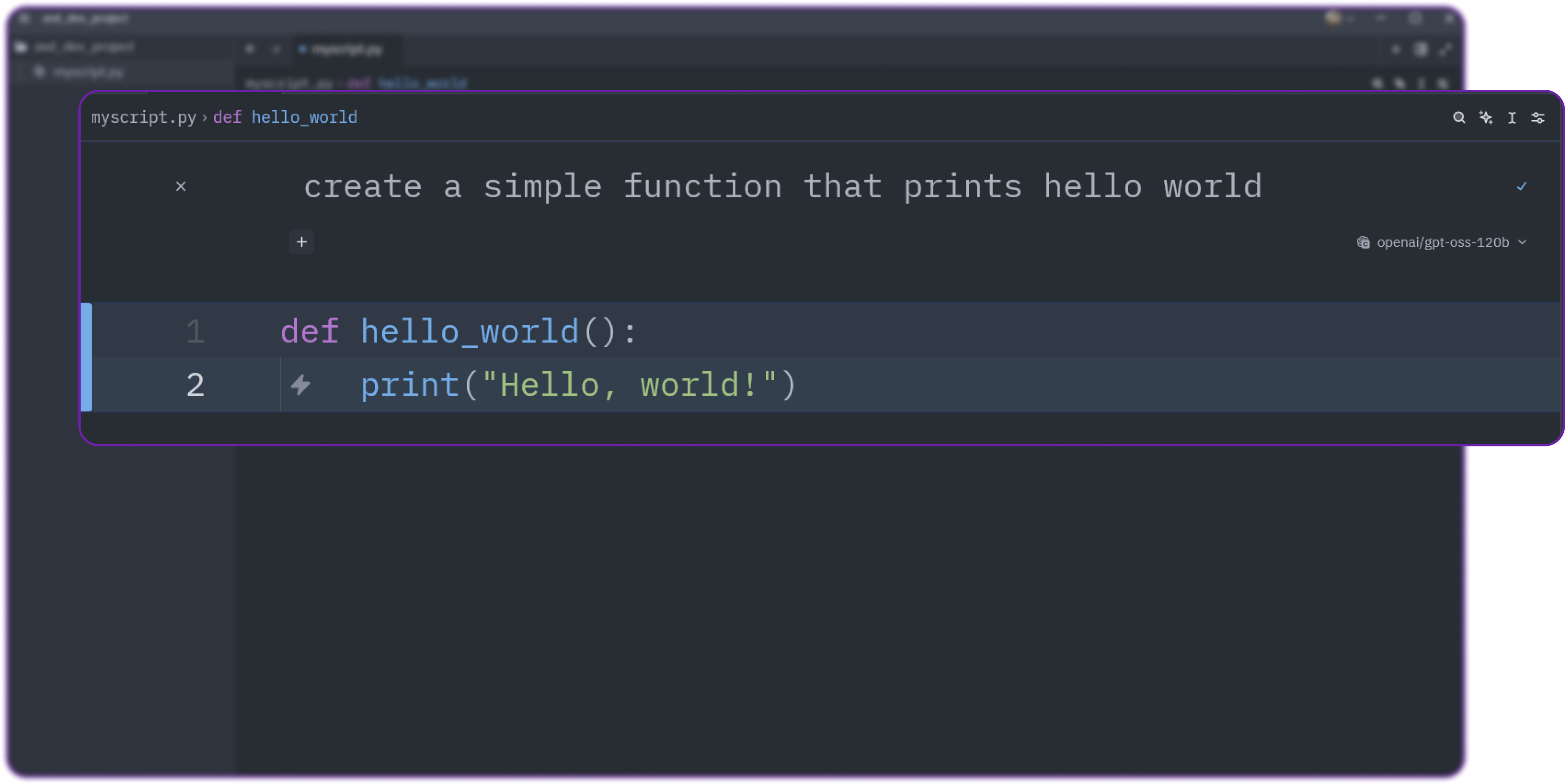Hit Enter and wait for the model to respond.
