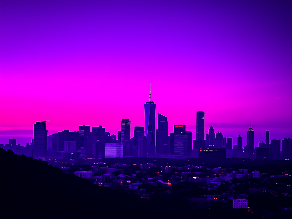 The skyline edited by Qwen-Image-Edit