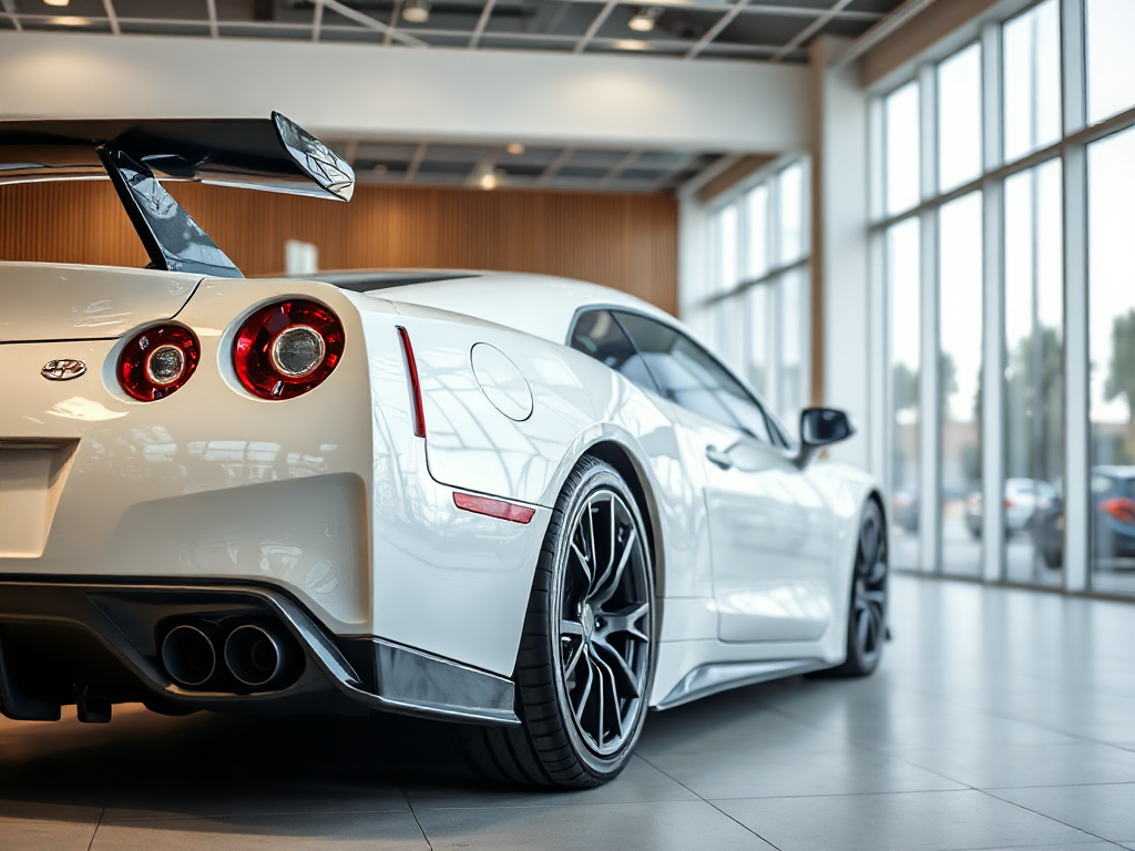 The original sports car in a bright showroom