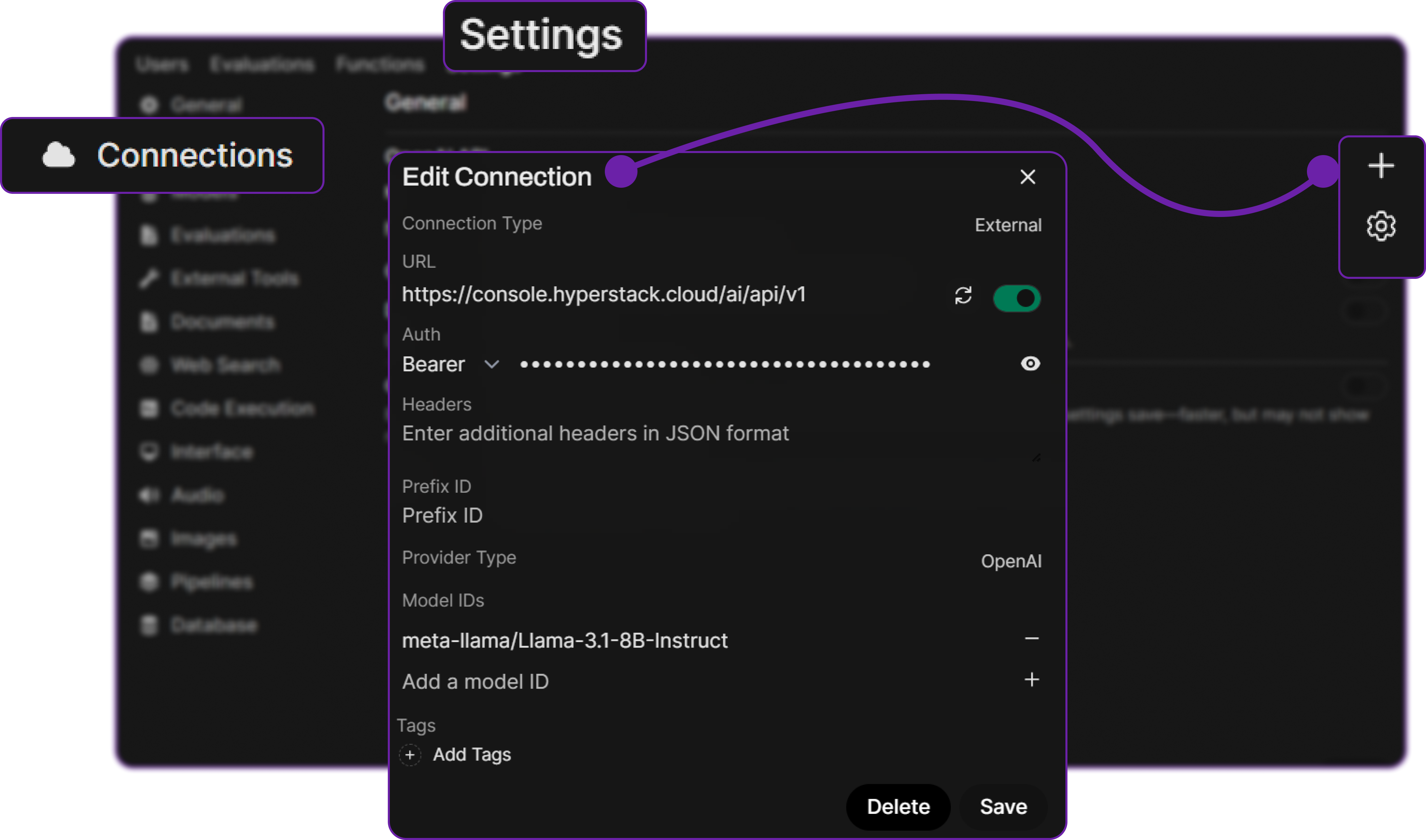Filled Add Connection Page